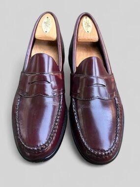 G.H. Bass & Co. Weejuns Logan Leather Penny Loafers Burgundy Oxblood Men’s - 9.5